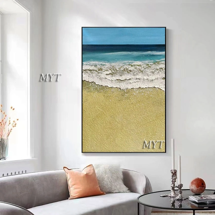 

Sand Beach Landscape Hand-painting Abstract Canvas Wall Picture Art Contemporary Paintings Wall Art Pictures For Hotels Unframed