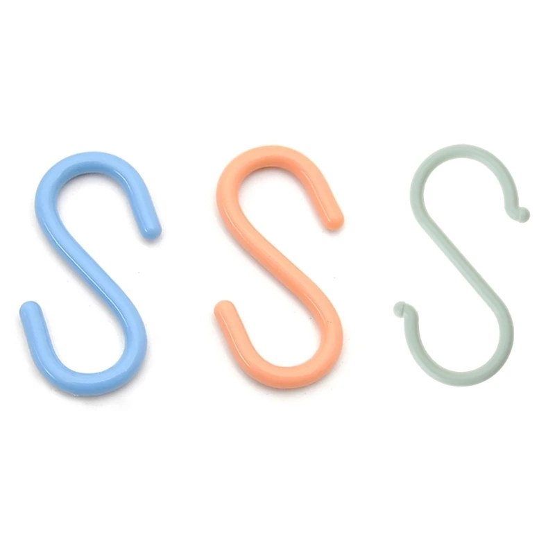 S Hooks Set of 8 Plastic Portable Multipurpose Hanger for Home Kitchen Bedroom Wardrobe Clothes Coat Hangers