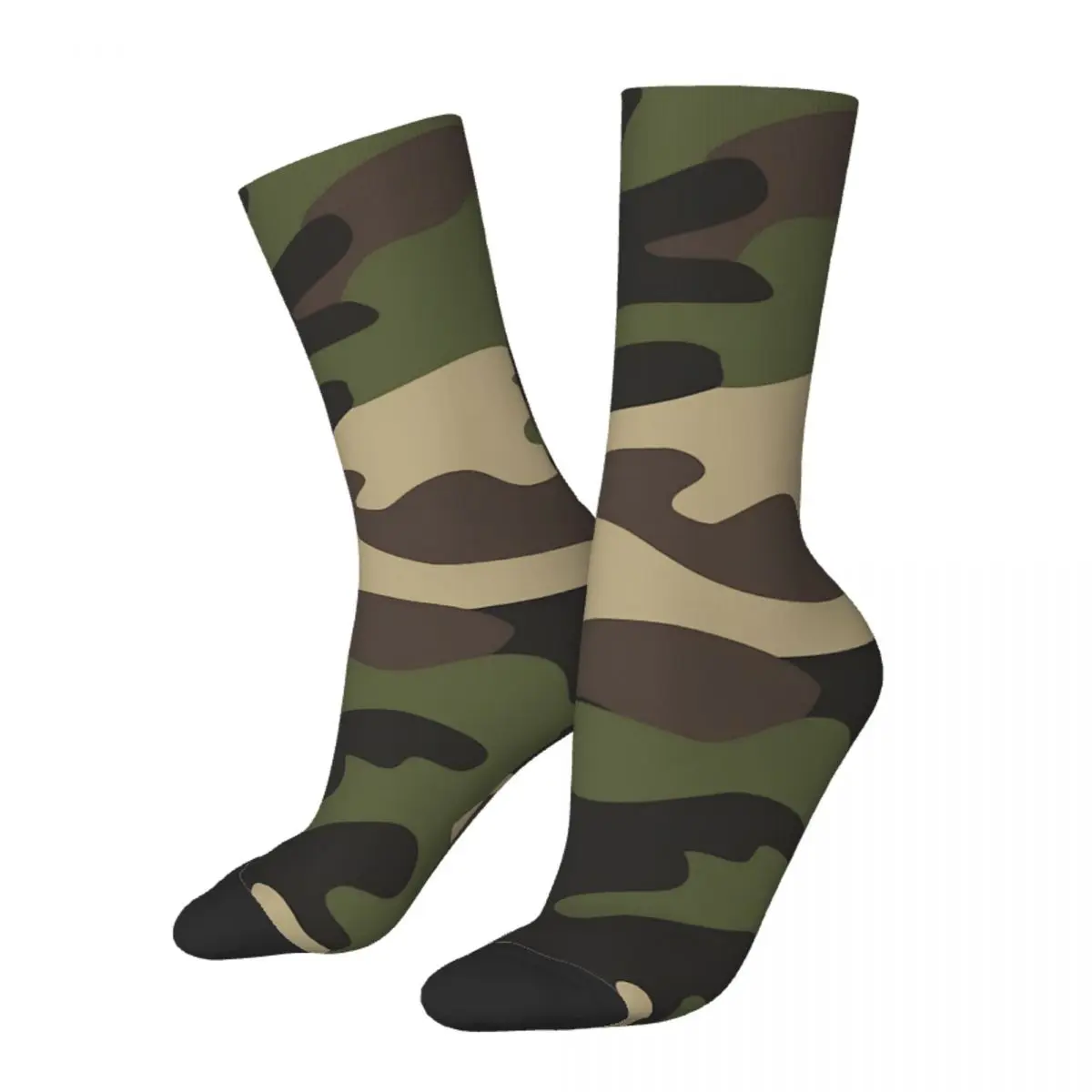 

Crazy Sock for Men Camo PatternMilitary Background Design Hip Hop Vintage Camouflage Seamless Pattern Printed Boys Crew Sock