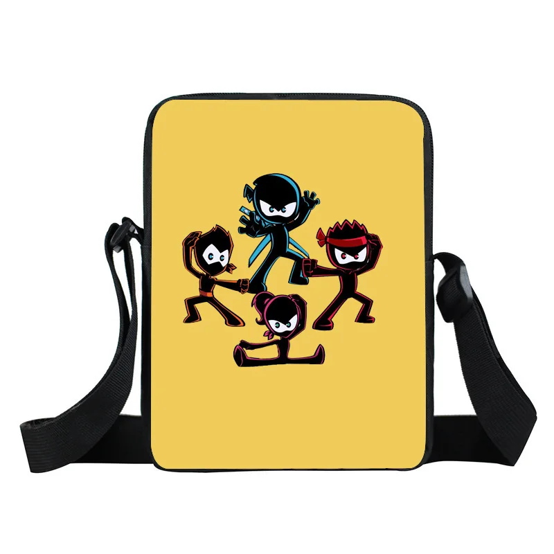 NINJA KIDZ Anime Boy Girls Printed Shoulder Messenger Bag Child Casual Handbag Men Women Phone Bag Shopping Bag