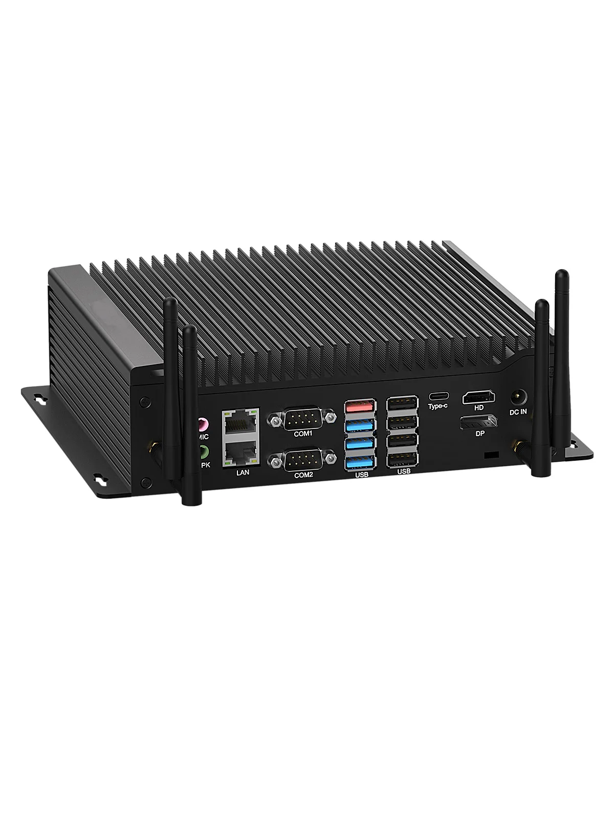 Machine Vision Inspection Industrial Computer HYSTOU Mini 8 USB 6 COM Dual LAN i5-10210U Fanless PC DP DDR4 Win 11 Pro POS Host