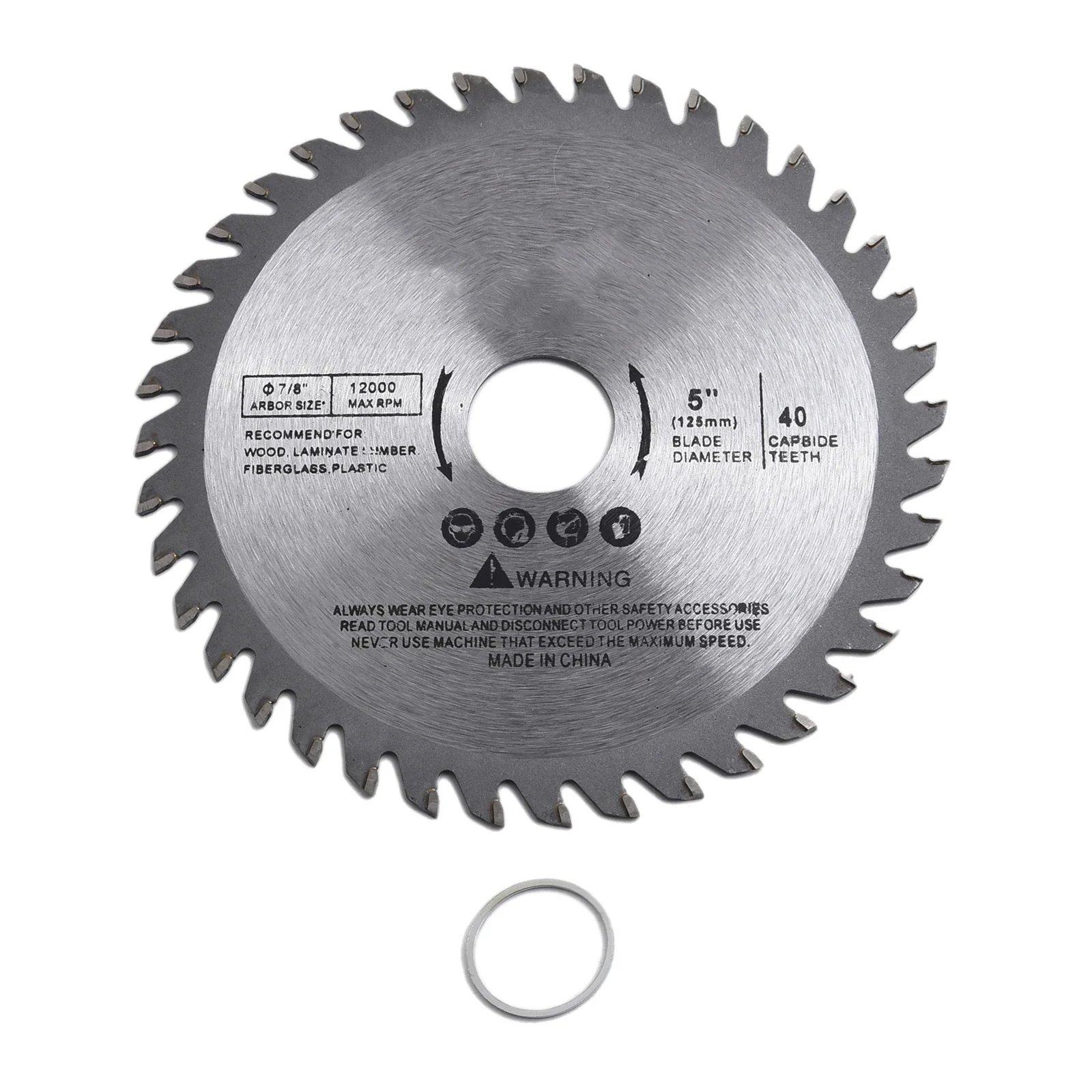 5 "lâmina de serra disco circular madeira 40 dentes acessórios ferramenta furo carpintaria 125mm diâmetro corte oscilante novo