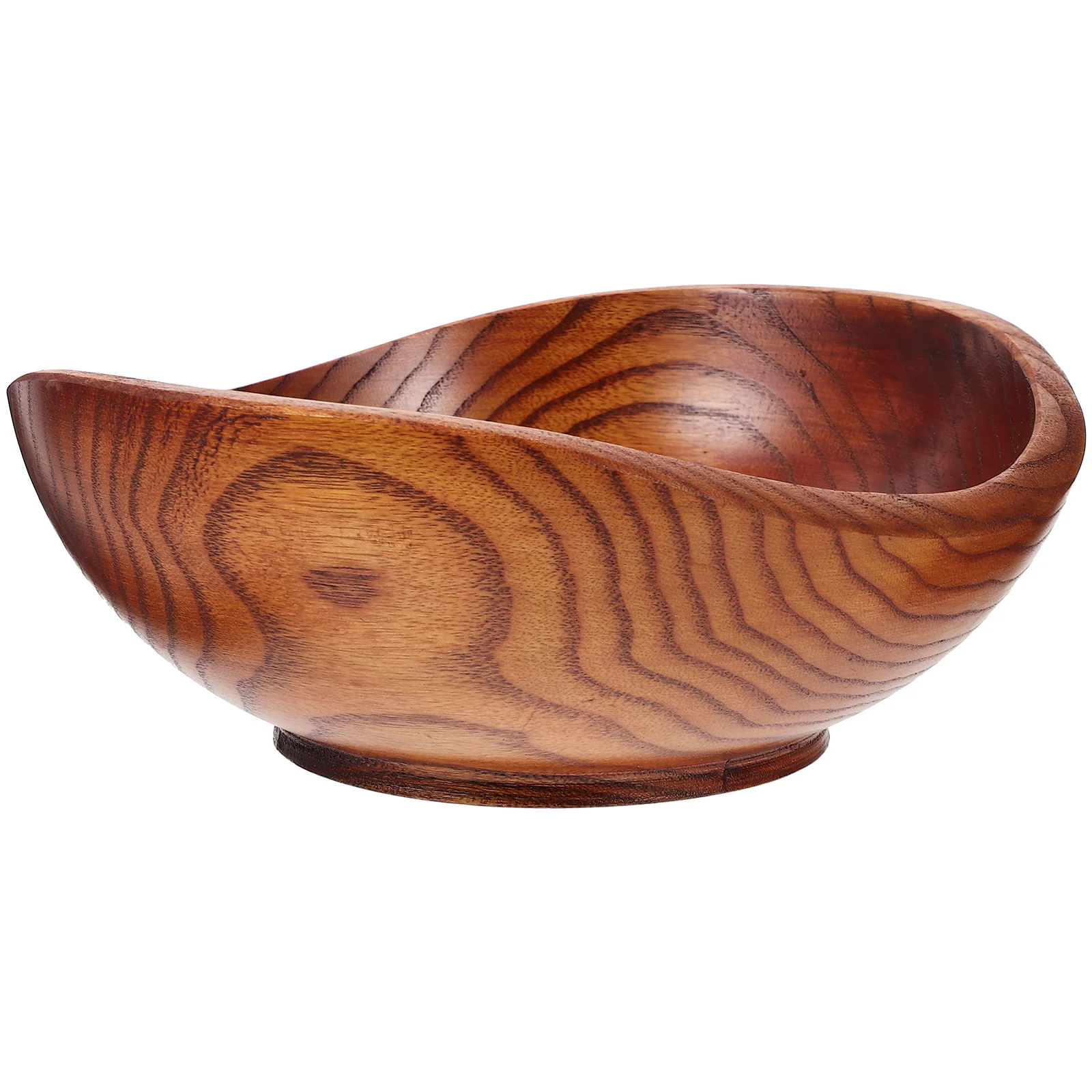 

Solid Wood Fruit Salad Bowl Yuanbao Jujube Creative Snack Seasoning Style Five Bowls for Counter Serving Large Wooden