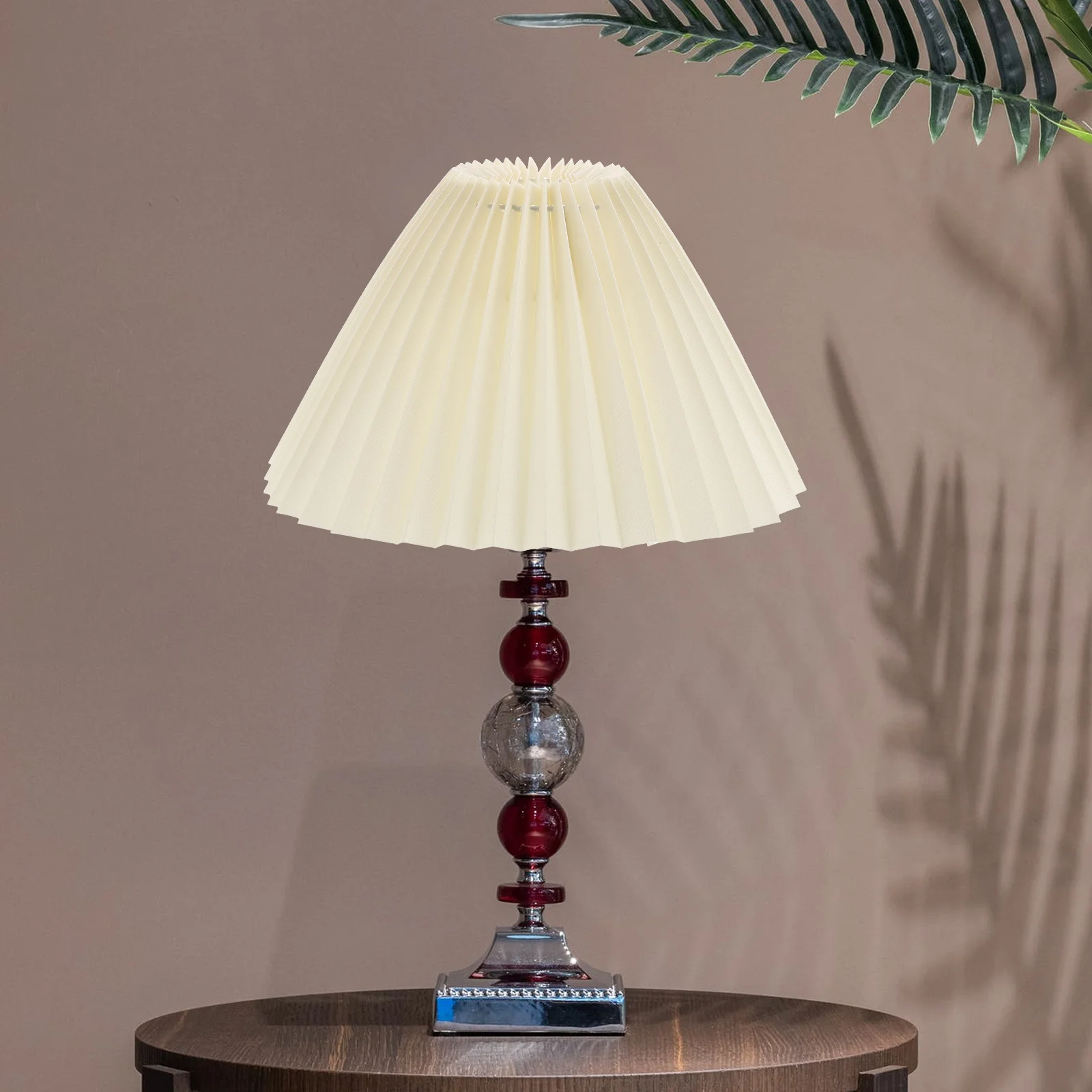 

1pc Pleated Light Shade Heavy Duty Cloth Lampshade For Bedroom Living Room Modern Durable Home Light Cover Decorative Lamp