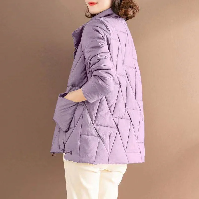 Parkas Women Stand Collar Down Cotton Overcoat Female Jacket Parka Thick Warm Cotton Padded Outwear 2023 New Winter Jacket