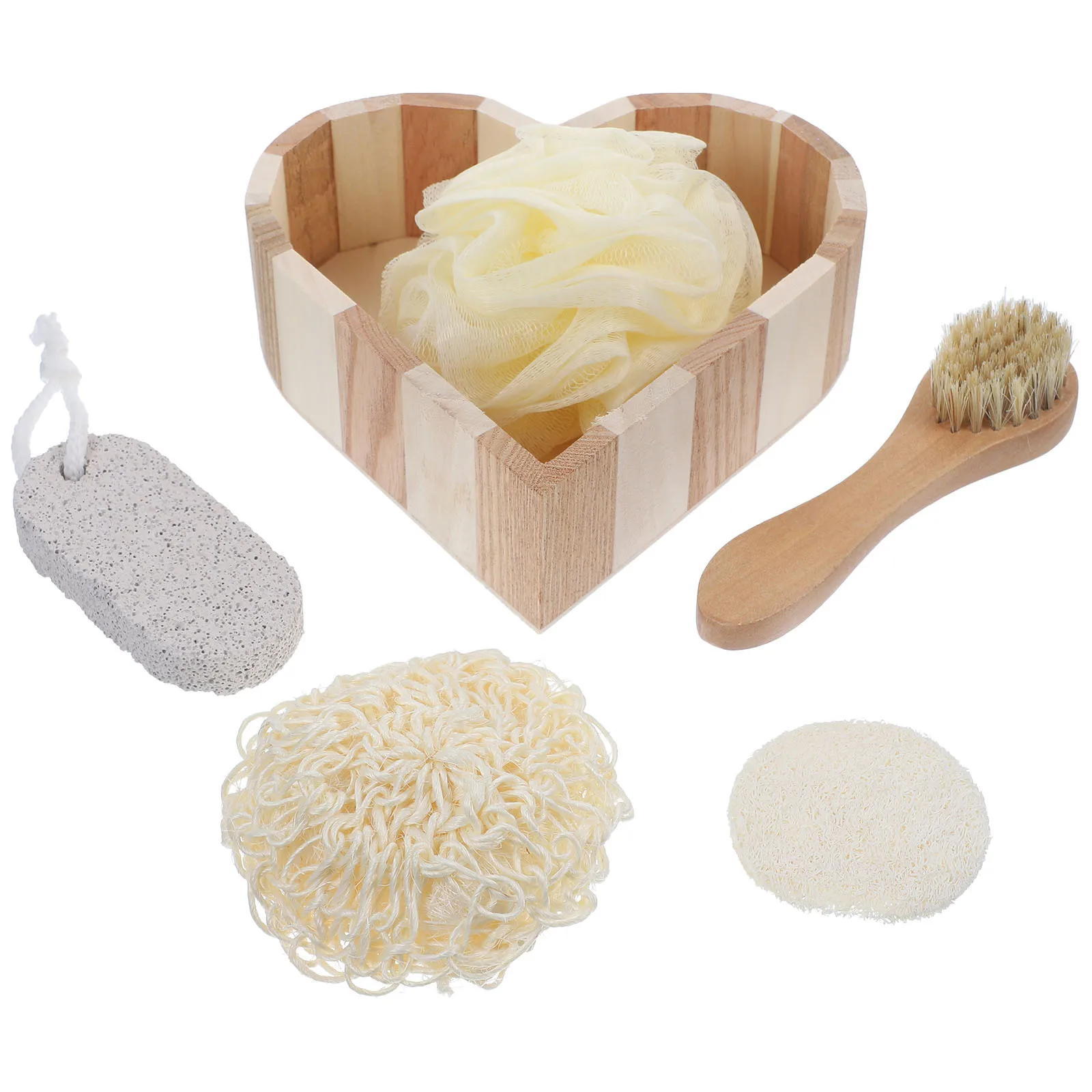 

1 set 1 Set Bath Shower Set Body Scrubber Kit For Exfoliating Foot File Bathing Gloves Back Clean Tool Body Cleaning Supplies