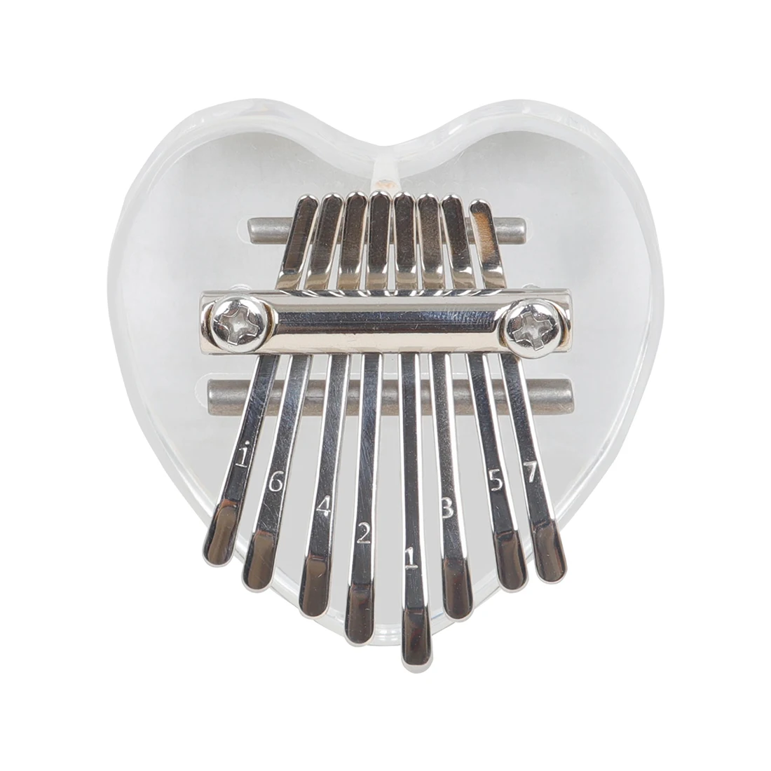 8-tone Transparent Kalimba Mini Thumb Piano Portable Kalimba With Lanyard Keyboard Instrument Love Shape/Oval Shape