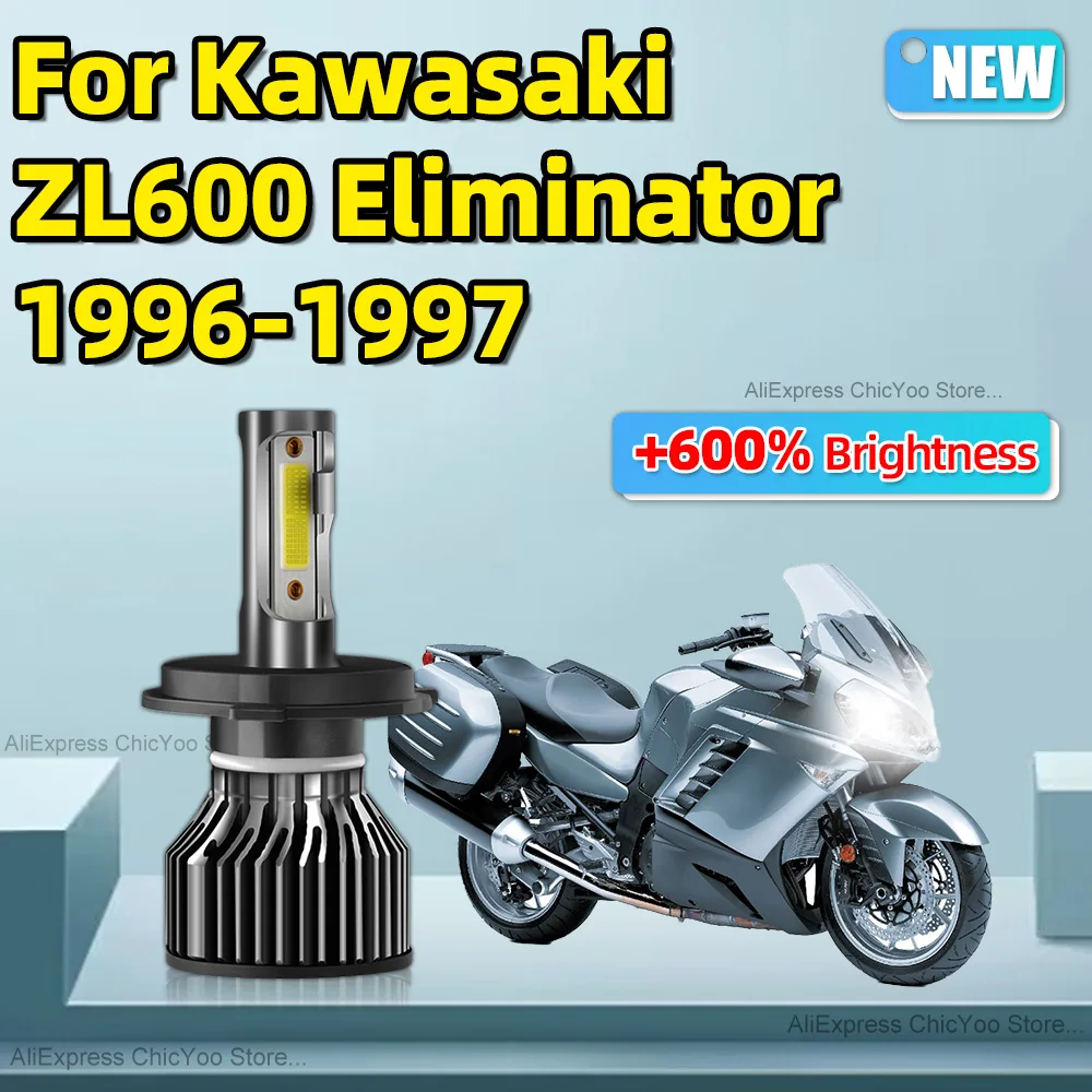 

1 шт., светодиодные лампы для фар Kawasaki ZL600 1996 1997 6000 лм