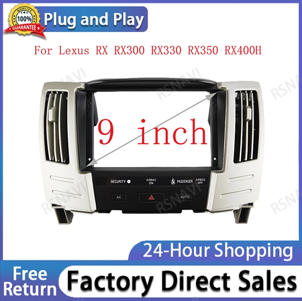 9 inch 2 Din Car Radio Facia Frame For Lexus RX RX300 RX330 RX350 RX400H Toyota Harrier car Radio Audio Dash Fitting Panel Kit