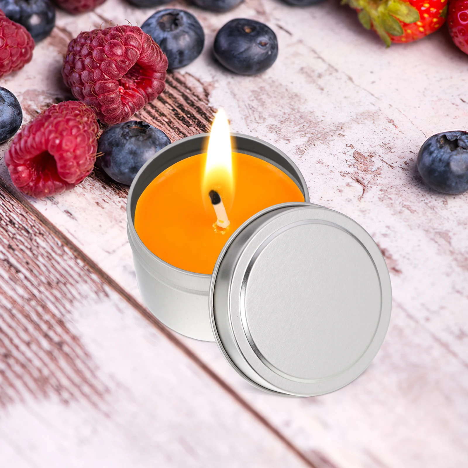 

4Pcs DIY Candle Making Containers Metal Jars For Essential Oils And Decorative Tea Light Storage