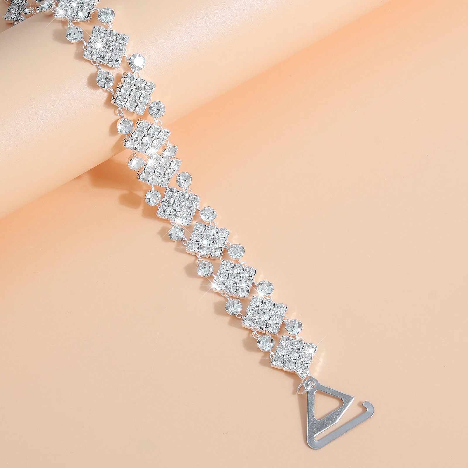 1 سلسلة حزام كتف مربعة الشكل فاخرة وخفيفة الوزن ومناسبة للمطابقة مع سلسلة الجسم لفساتين الحفلات والعشاء #4