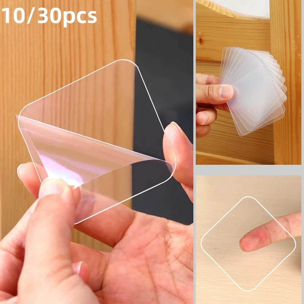 10/30PCS  Double Sided Adhesive Pads for Mounting, Sided Precut Squares Tape, Sticky Tack Double Sided Tape for Walls Hanging