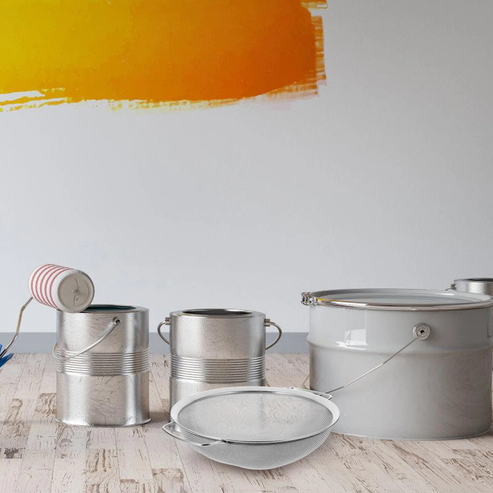 

Stainless Steel Paint Strainer Fine Mesh Filter For Latex Oil-Based Water-Based Paints Gallon Bucket Sieve Reusable Spray
