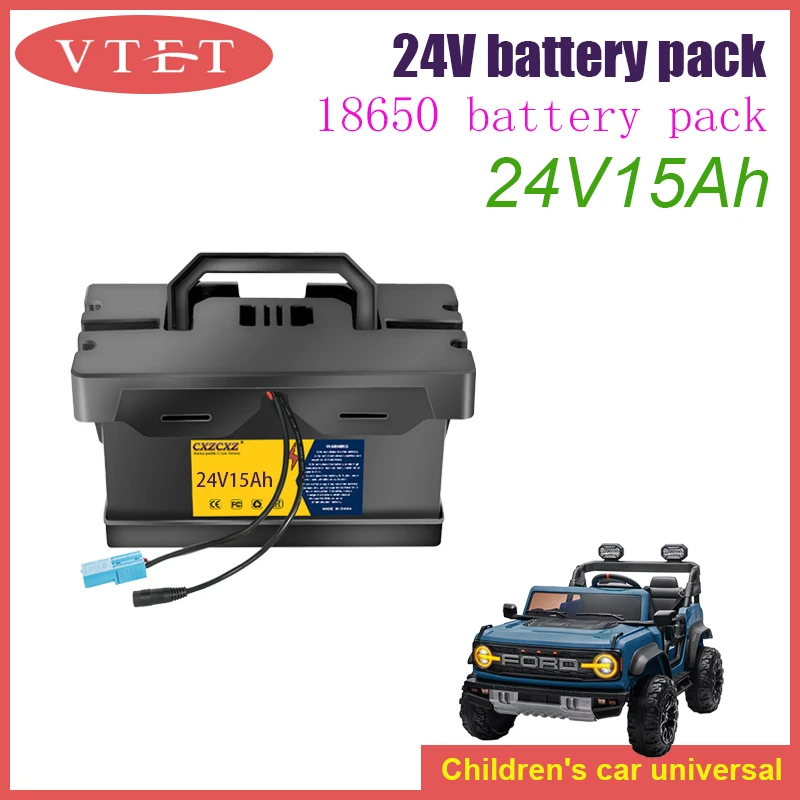 

New 24V 15Ah 18650 lithium battery pack for children's electric vehicles in 2025, portable and durable universal battery