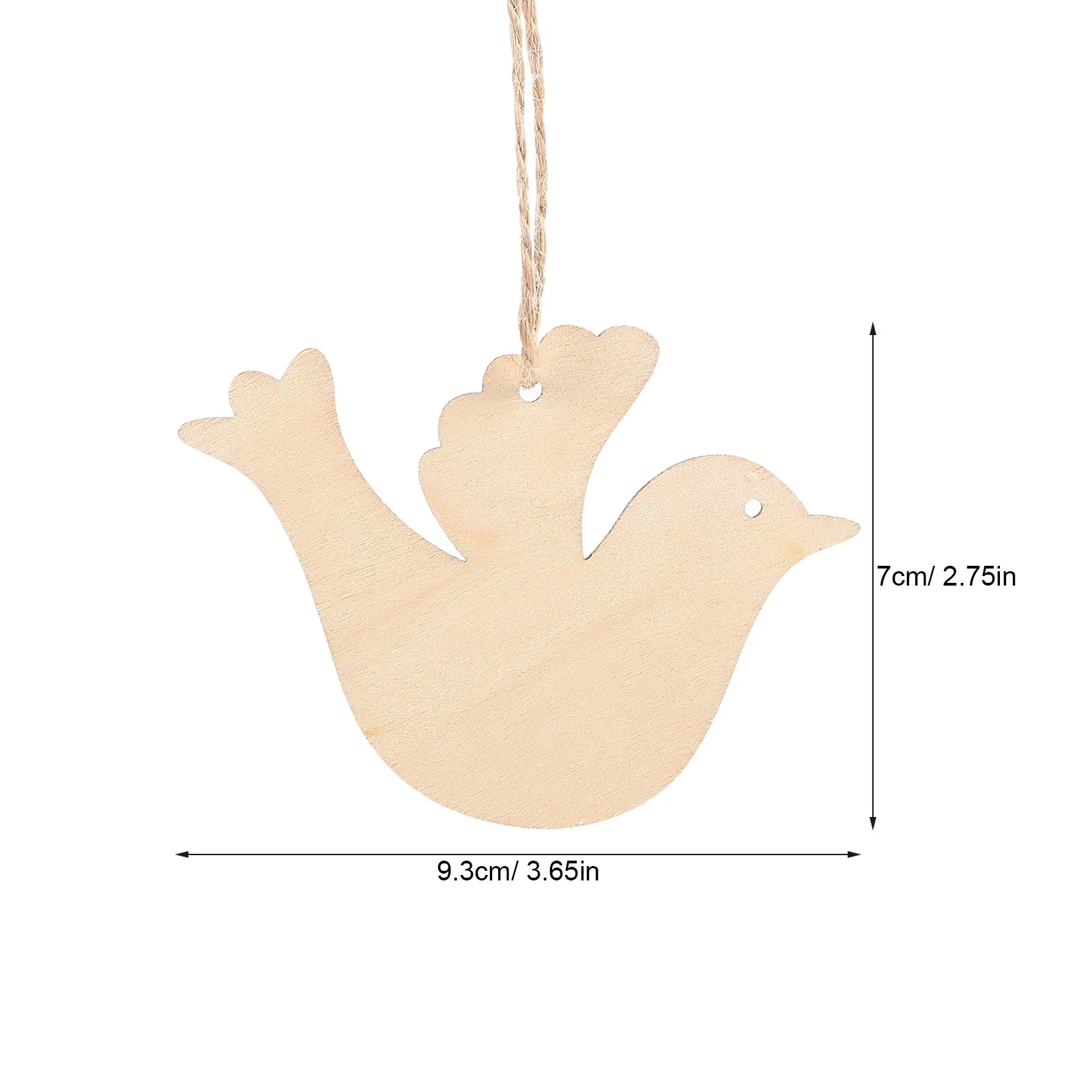 20Pcs Unfinished Wooden Bird Cutouts DIY Craft Ornaments for Crafts Scrapbooking Card Making Classroom Party Decor Wood Bird