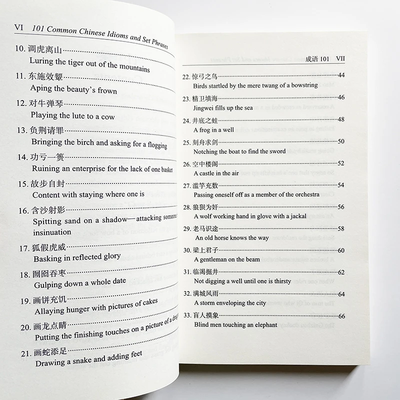 101 Common Chinese Idioms and Set Phrases Gems of the Chinese Language Through the Ages Bilingual Book