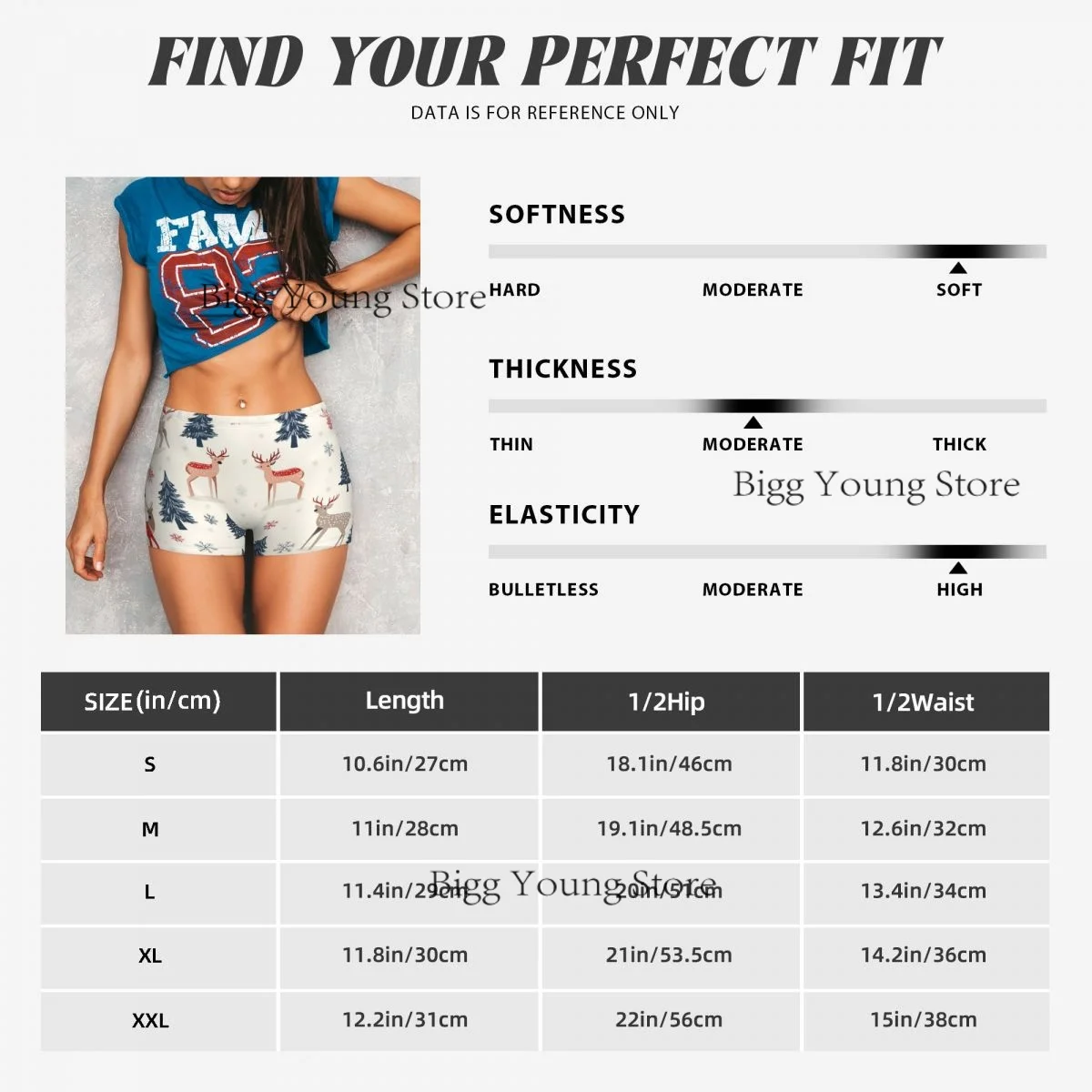 Women Yoga Shorts Deer Snowflakes Workout Shorts Fitness quick-dry Ladies Yoga Gym Running Booty Shorts Pants Sportswear