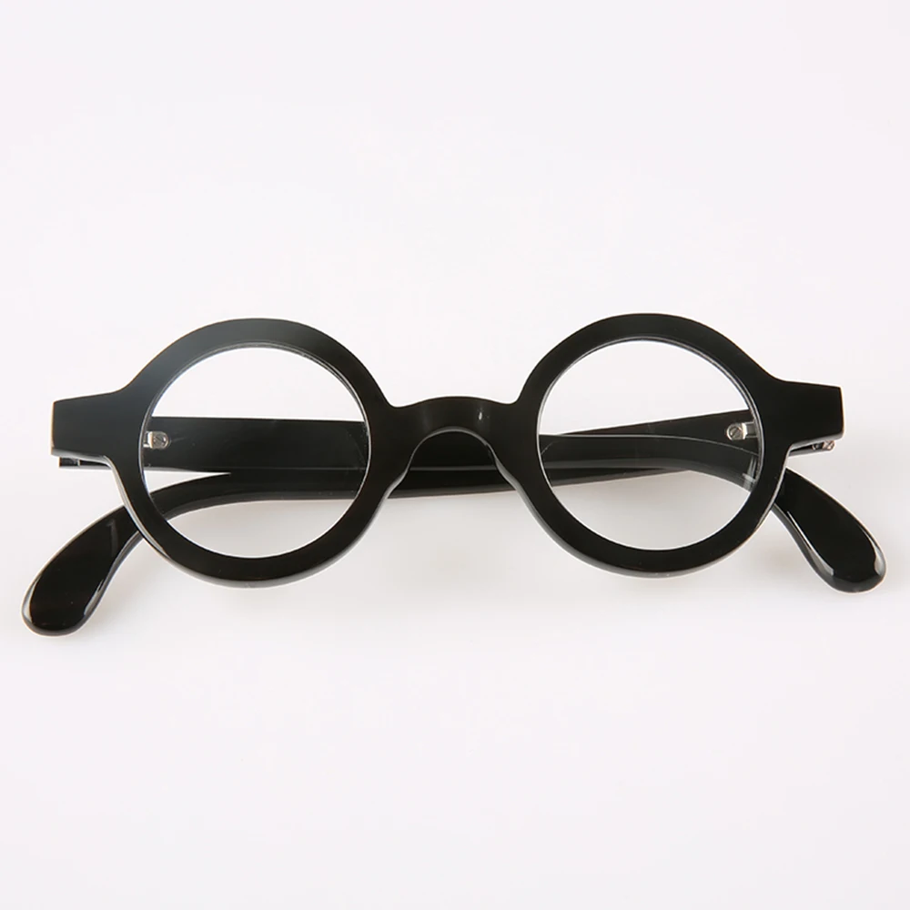 Eyeglass Frames Unique Round Vintage Retro Handmade Buffalo Horn Prescription Man's Glasses Frames Optical Myopia Eyeglasses