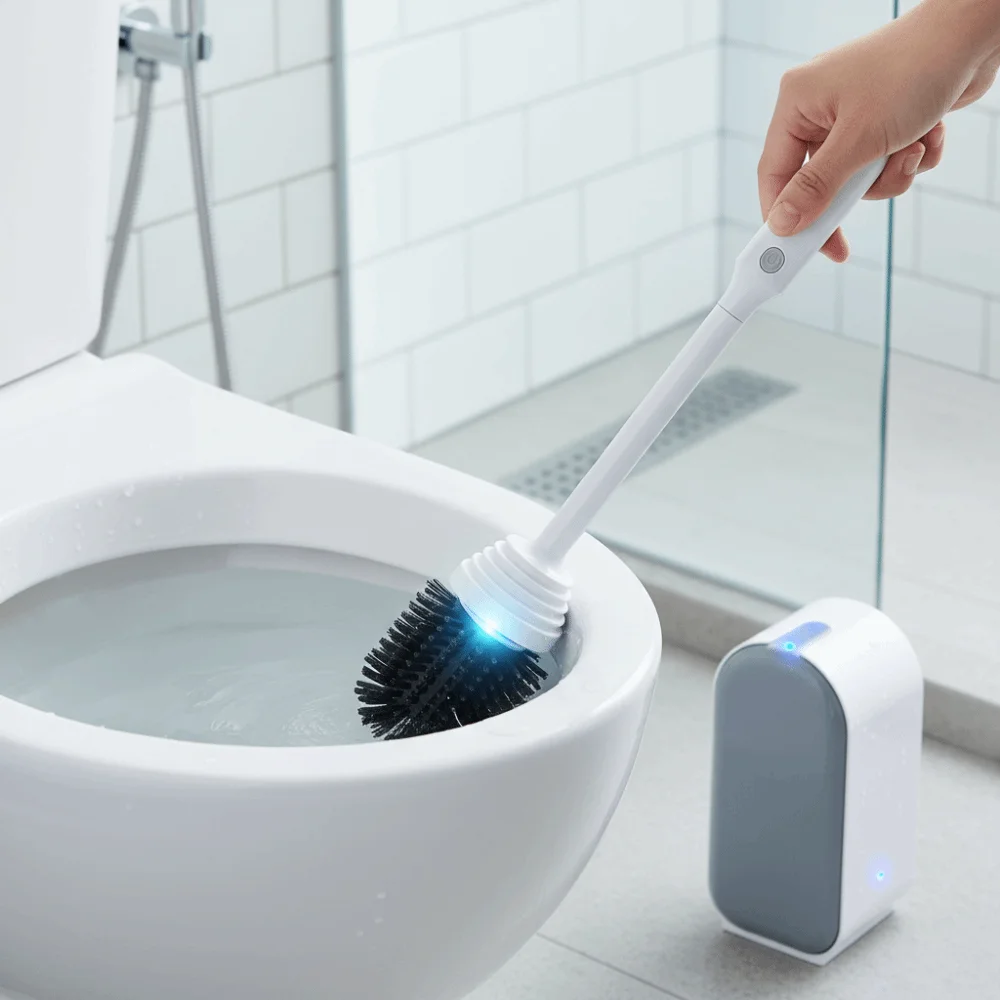 

Electric Electric Toilet Brush Smart No Dead Angle Smart Toilet Brush With Storage Base Intelligent Intelligent Toilet Brush