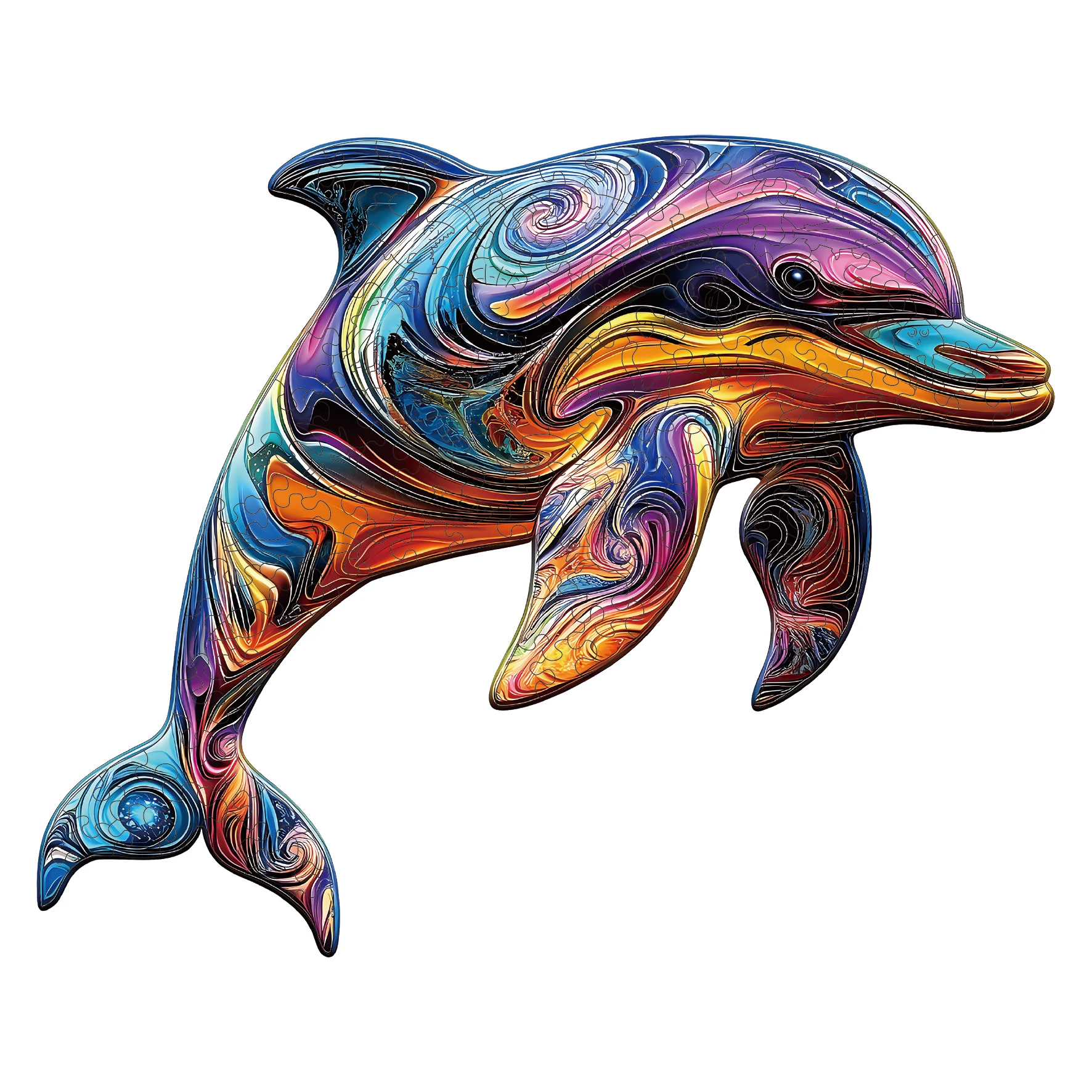 

Деревянный пазл для взрослых, Деревянные пазлы Дельфин, Уникальный деревянный пазл в форме животных неправильной формы, Современный художественный домашний декор