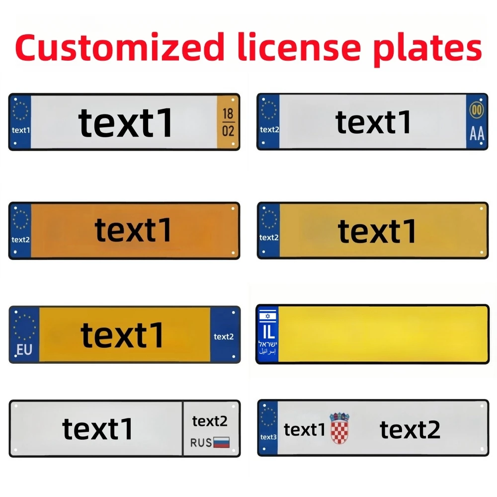 

Customize License Plate Number Road Sign House Number Metal Sign Garage,Tin Vintage Decor Car, Home Wall, Courtyard Funny Signs