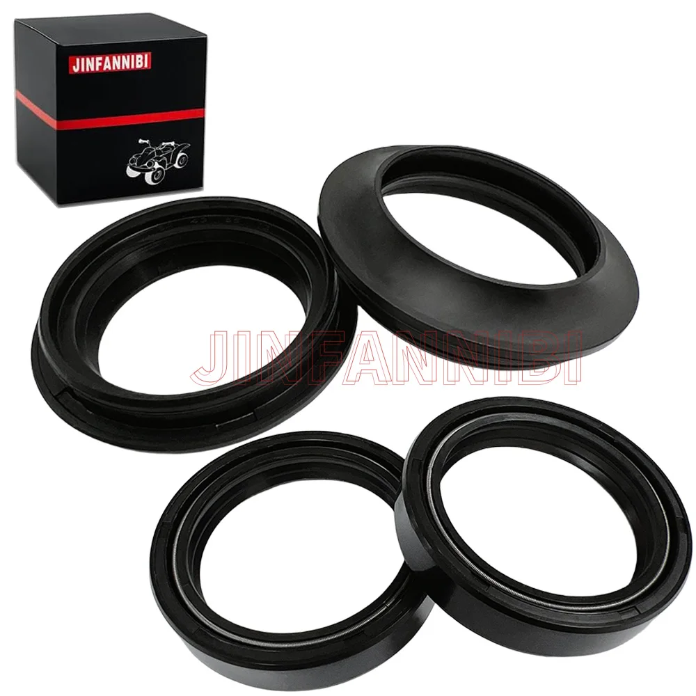 4pcs 43x55x11 Motorcycle Front Fork Damper Shock Oil Seal & Dust Seals Kit Set