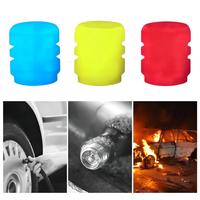4pcs Luminous Valve Caps Fluorescent Night Glowing Decor Car Motorcycle Bicycle Wheel Hub Valve Stem Cap Styling Car Accessories