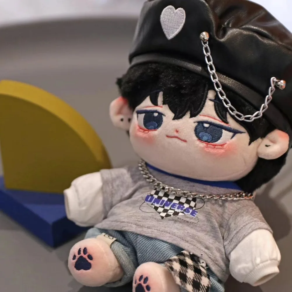 1 conjunto de roupas de boneca de pelúcia de 20cm, uniforme escolar de lazer, acessórios de bonecas, bonecas ídolo, jogo de festa sentado, presente, brinquedos diy