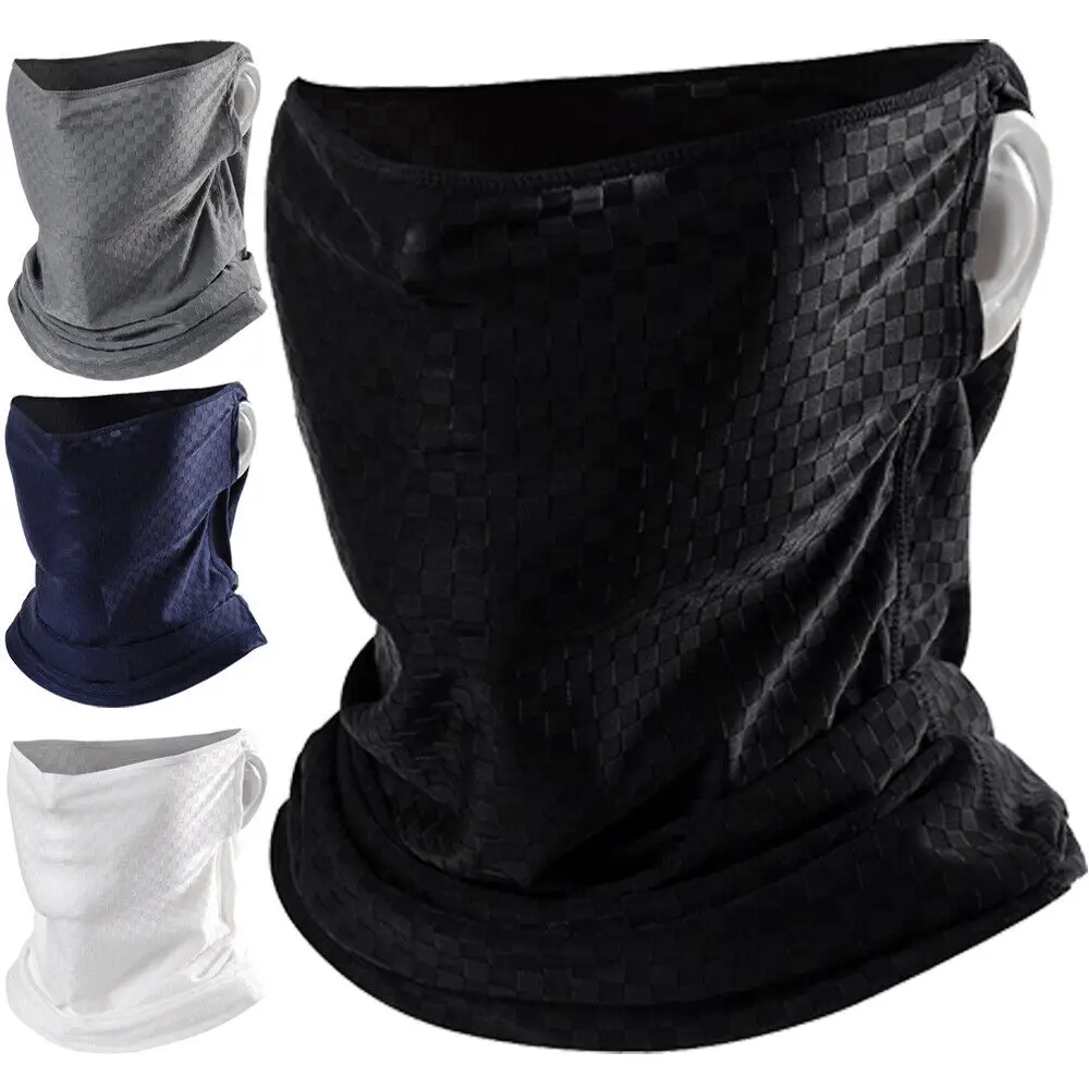 

Balaclava Mask Neck Bandana with Ear Hangers Cooling Neck Gaiter Scarf for Man Women Summer Outdoor Sports