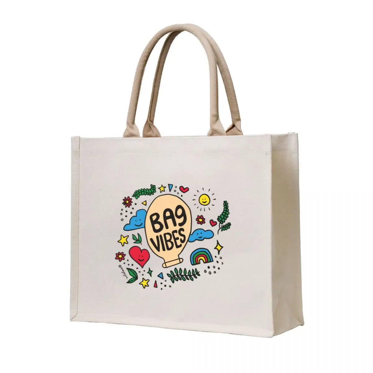 bag vibes Tote Bag reusable shopping bag reusable shopping bags Portable shopping Canvas stote