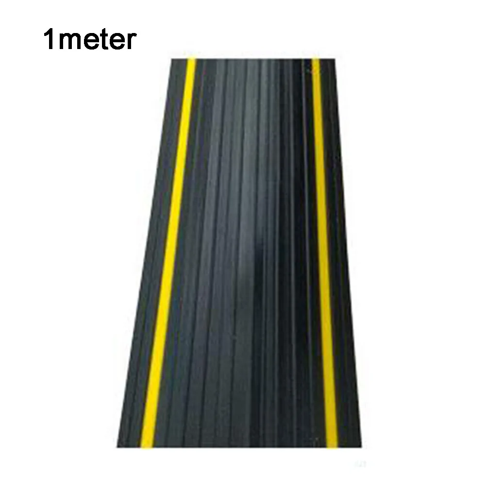 1M Heavy Duty Floor Cable Protection Cover Floor Cable Cover Rubber Trunking 40mm 50mm Soft PVC Cable Protectors Yellow-black