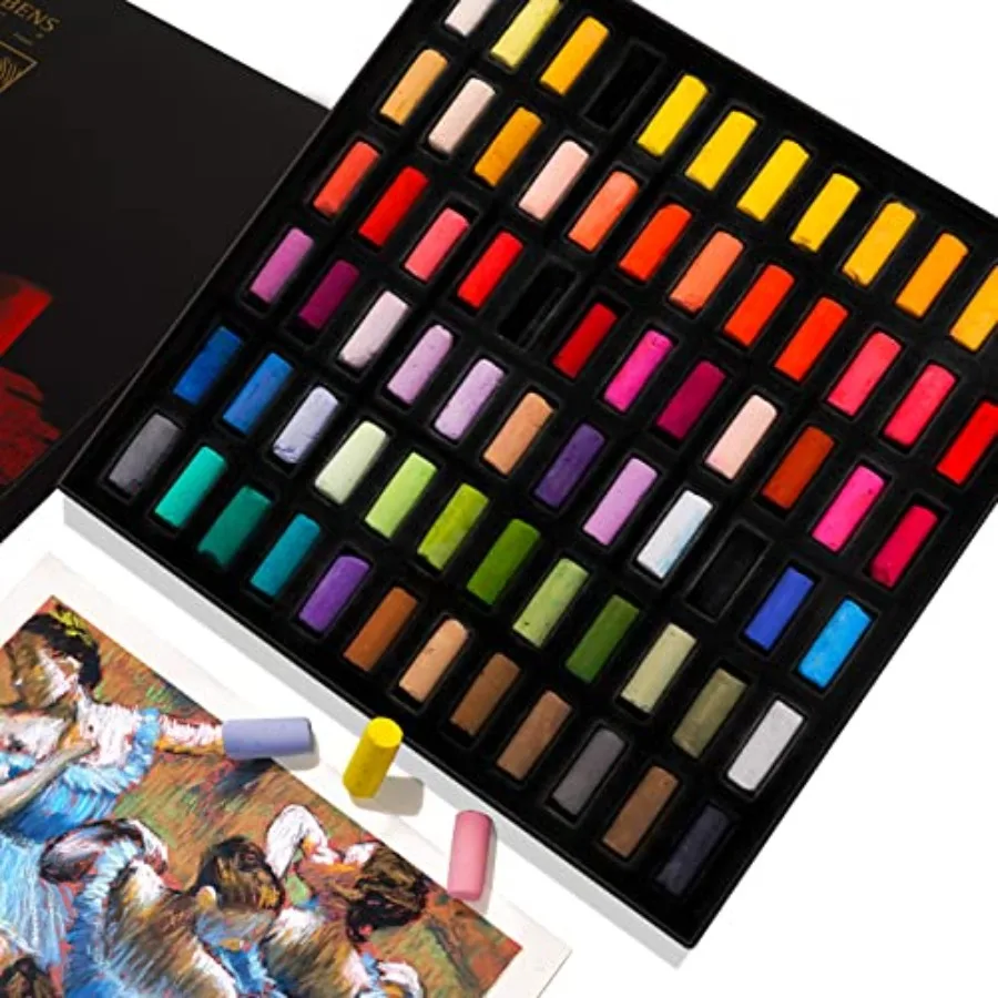 

Professional Soft Pastels, Handmade 72 Vibrant Colors Chalk Pastels Smooth and High Adhesion for Painting, Drawing, Blending, C