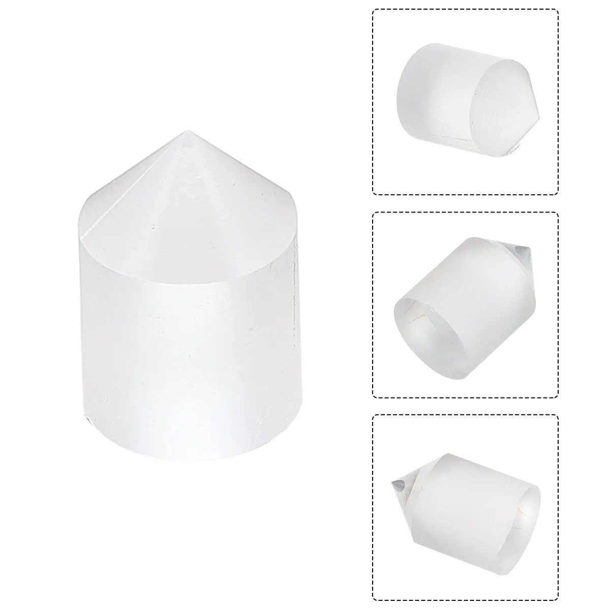 Optical Crystal Circular Cone Prisms Set For Photography Science Experiments Education Decor Conical Lens Sensor