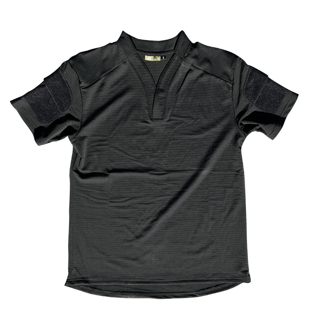 Vs Replica Tactical T-Shirt Men - Ice Silk Quick Dry V-Neck Tee, Breathable Military Style Top for Outdoor Sports Training