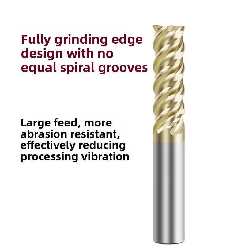 Efficient 68-Degree  Steel Milling Cutter 4 Blades Stainless Steel Titanium Alloy Dynamic ODM/OEM Altin