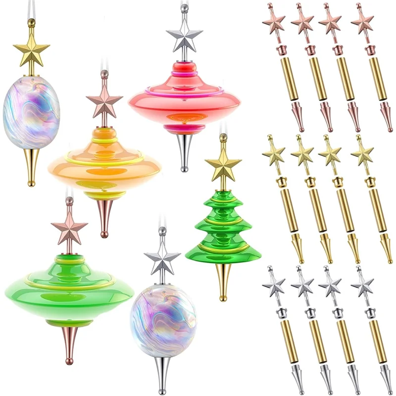 

ABZV-праздничный набор для токарной обработки деревьев, 12 комплектов, украшение для рождественской елки, набор для токарной обработки дерева, поделки, подвесное украшение для звездной елки своими руками