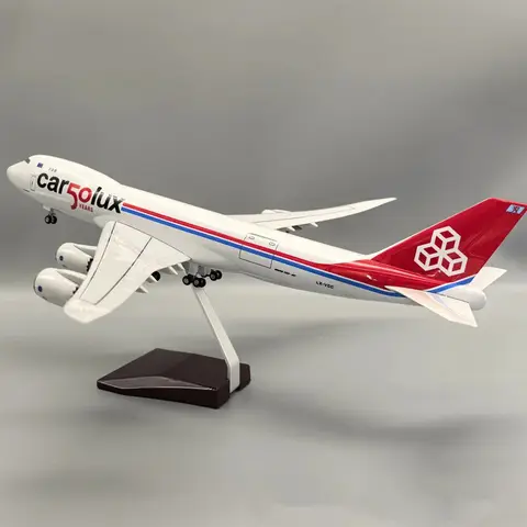 747-8F Cargolux Airplane Model 1/160 Scale Aircraft 747 Luxembourg Cargo Resin Transport Diecast Airplanes Children's toy Gift