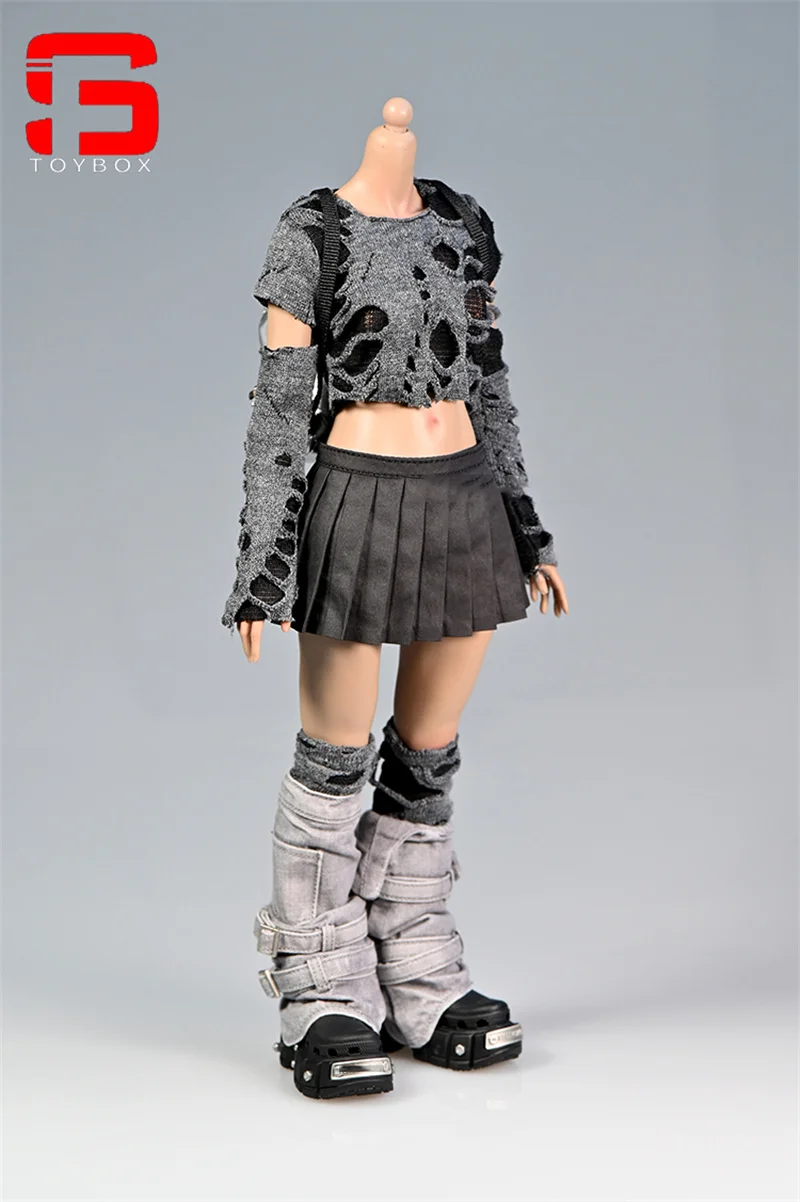 Aangepaste 1/6 Schaal Ondergesneden T-Shirt Met Gaten Kleding Model Fit 12 ''Vrouwelijke Soldaat Actiefiguur Body Poppen