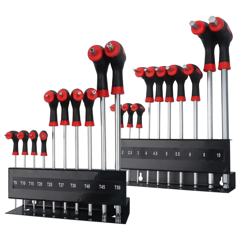 T9-T50 T-shaped ball head hex wrench H2-H10 new cane handle T-shaped plum blossom star wrench