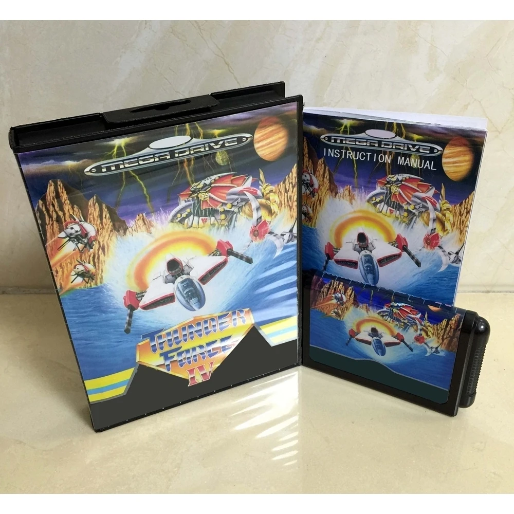 

New Arrival Thunder Force IV With EU Box And Manual Book 16Bit MD Game Card For Sega Mega Drive/ Genesis