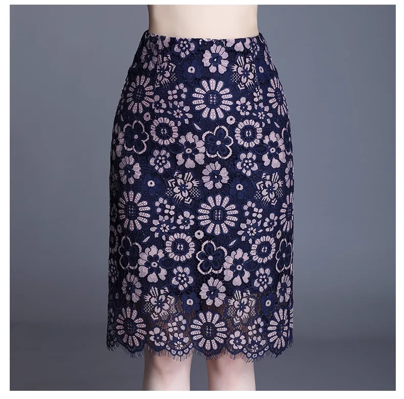 Women Elegant Jacquard High Waist Package Hip Skirts New Korean Chic A-line Lace Skirt Office Lady Summer Casual Short Skirts