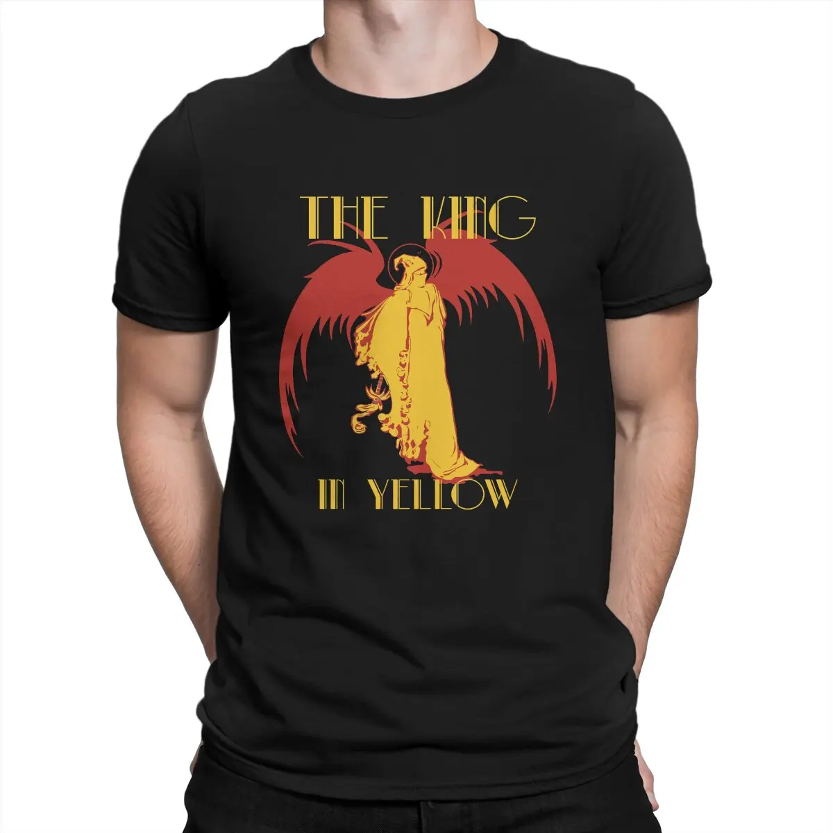 The king In Yellow Hastur Men T Shirt Howard Phillips Lovecraft Hastur Novelty Tees Short Sleeve Crew Neck T-Shirt Pure Cotton