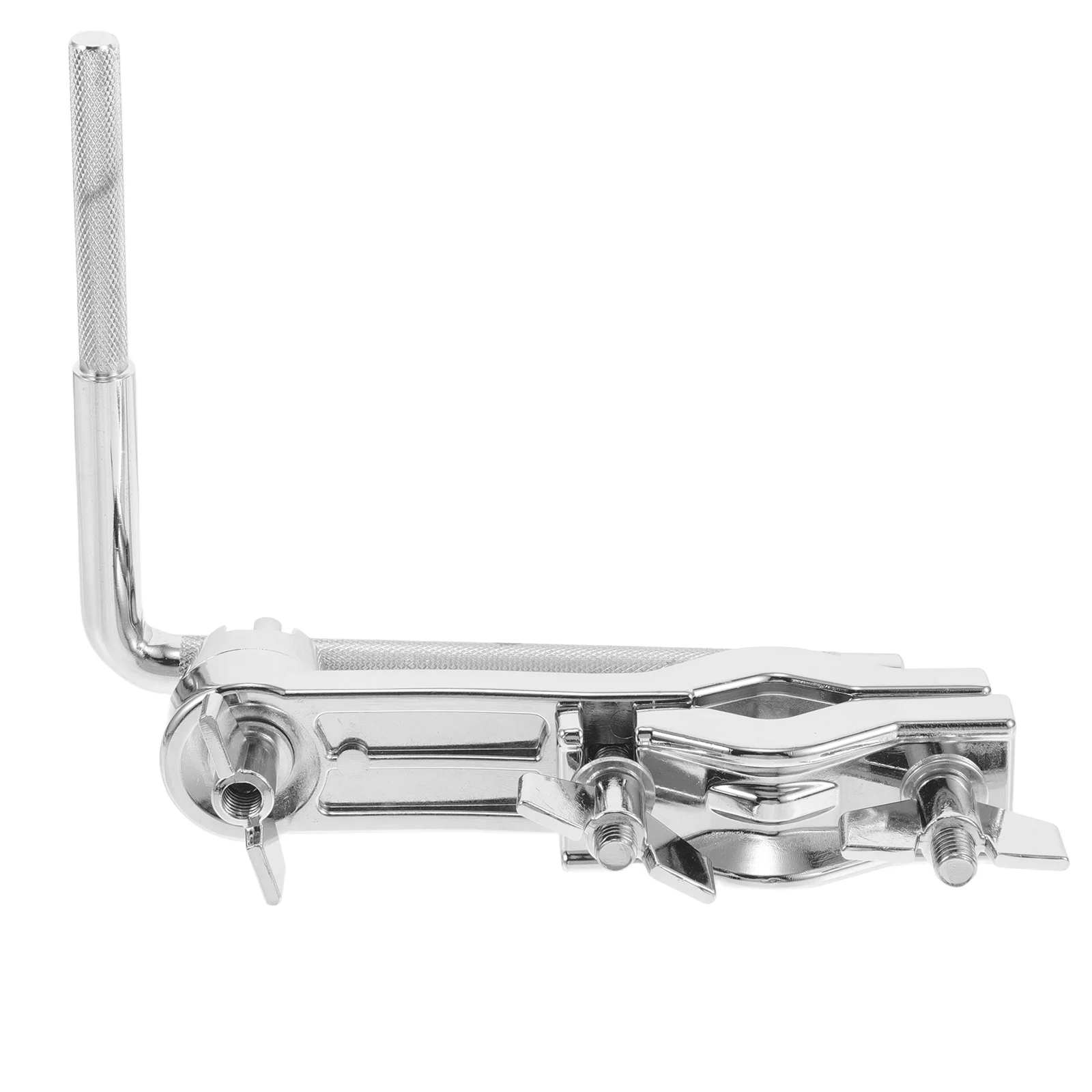 

Drum Stand Kit Accessories Cowbell Mount Accessory Clamps Metal Holder Bass Parts Lifter Silver