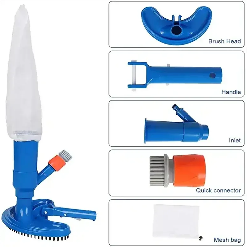 휴대용 수중 진공 풀 클리너 지상 수영장 유지 보수 장비 사용을위한 수동 청소 도구