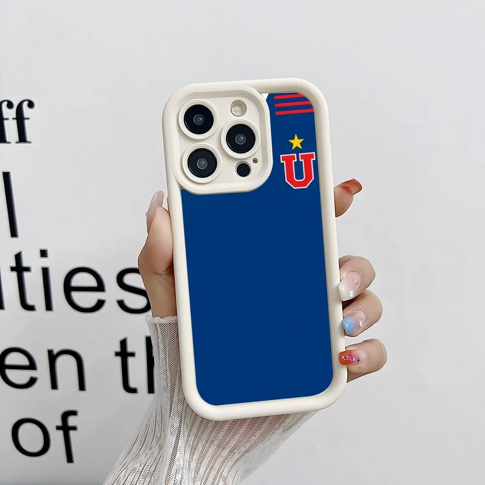 Chile University Logo Phone Case Simple Solid Color Matte Silicone Case For IPhone 15 14 13 12 11 Pro Max Plus Soft Couple