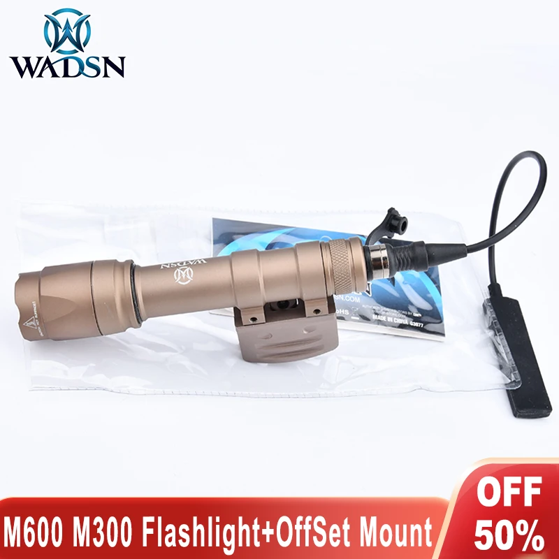 

WADSN M300 M300A M600 M600C Metal Flashlight RM45 OffSet Mounting Base Outdoor Hunting Airsoft LEDScout Light Base Fit 20mm Rail