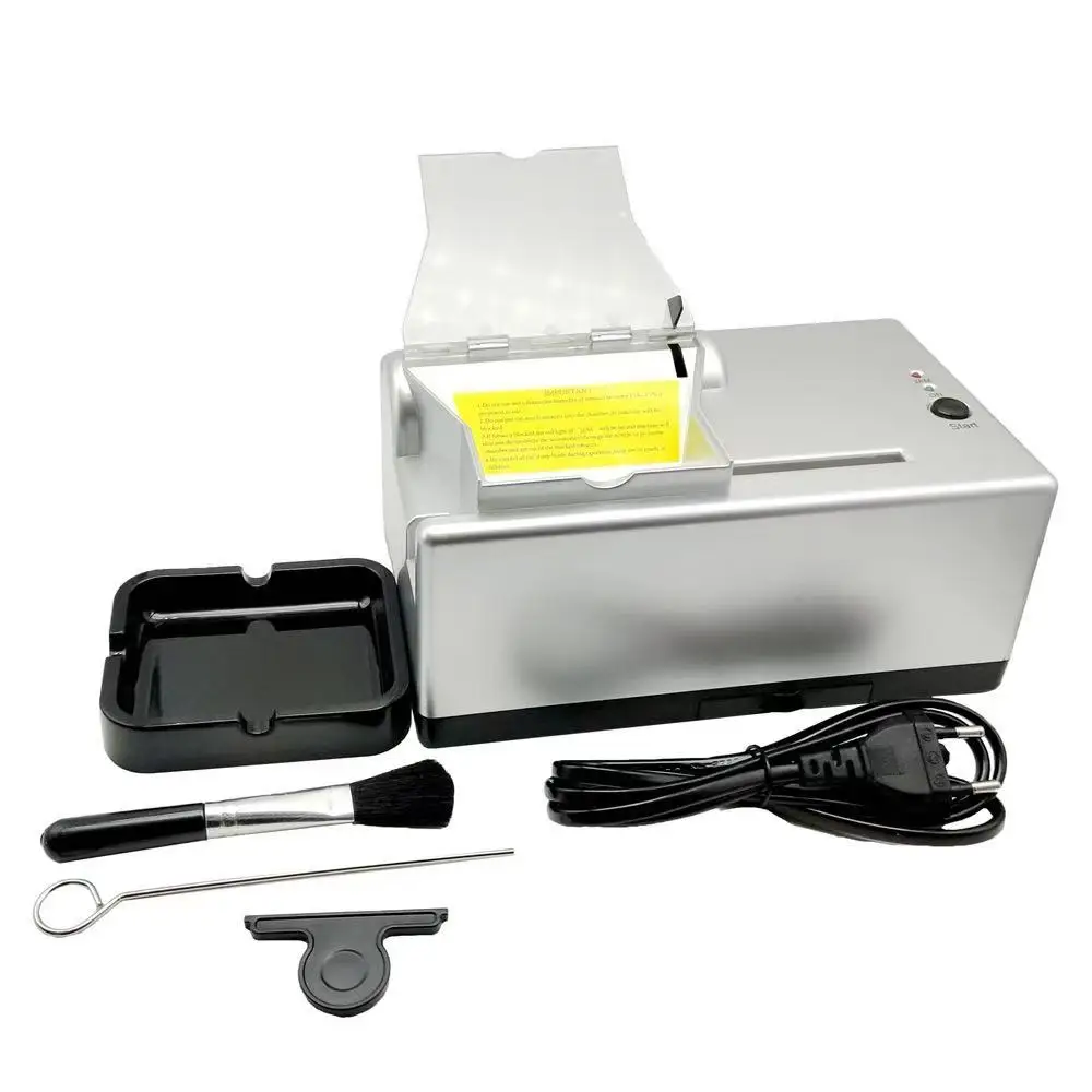 6.5mm / 8mm Electric Cigarette Roller Maker Automatic Tobacco Injector with Stainless Steel Filling System Smoking Accessory
