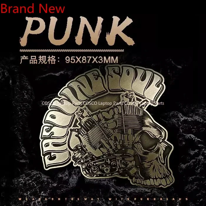 

Punk Motorcycle Metal Car Sticker, Three - Dimensional Rear - End and Fuel Tank Sticker, Personalized Shield - Shaped Metal Logo