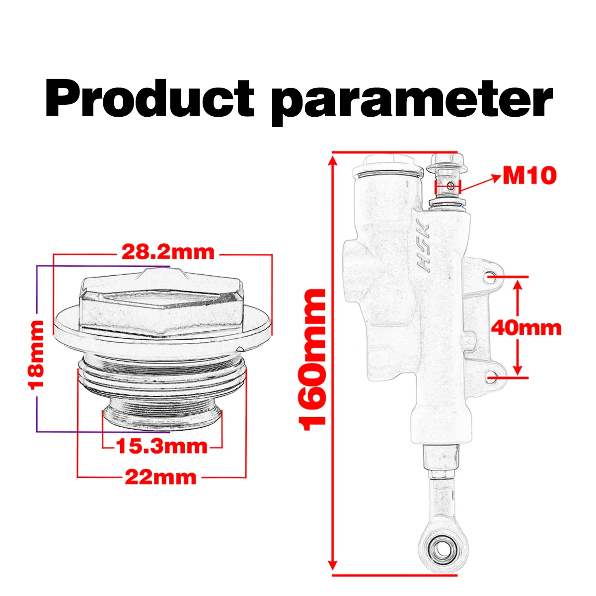 Do motocykli KTM EXC EXCF SXF XCF SX XC TPI 125 150 200 250 300 350 400 450 500 530 2004-2023 Pompa głównego cylindra hamulca tylnego