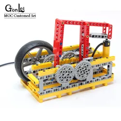 NEW 228PCS/lot Technical MOC Switchless Pneumatic Steam Machine Building Blocks Creative Expert Bricks Model DIY Toys Kids Gifts